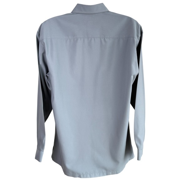 Ermenegildo Zegna Sport Mens Italian Performance Button Down Shirt Gray SIze L - Picture 3 of 8